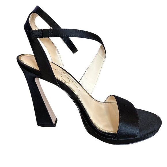 Jessica Simpson Frisco Women's Black Strappy High Heel Sandals Size 6.5 - Picture 3 of 12